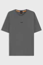 Camiseta de algodón elástico con logo en contraste - Image 4