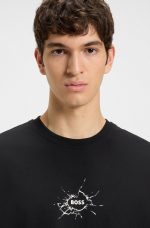 Camiseta relaxed fit de algodón con logo de diseño - Image 2
