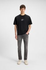 Camiseta relaxed fit de algodón con logo de diseño - Image 3