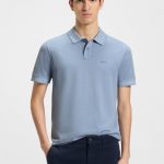 Polo de piqué de algodón con logo estampado