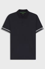 Polo slim fit de algodón con puños a rayas - Image 5
